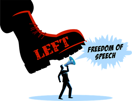 Leftists crush free speech.