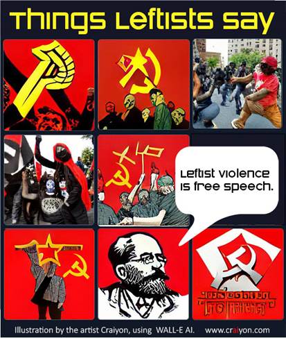 Leftist violence is free speech.