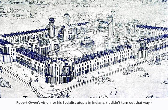 Robert Owen�s vision for his Socialist utopia in Indiana.